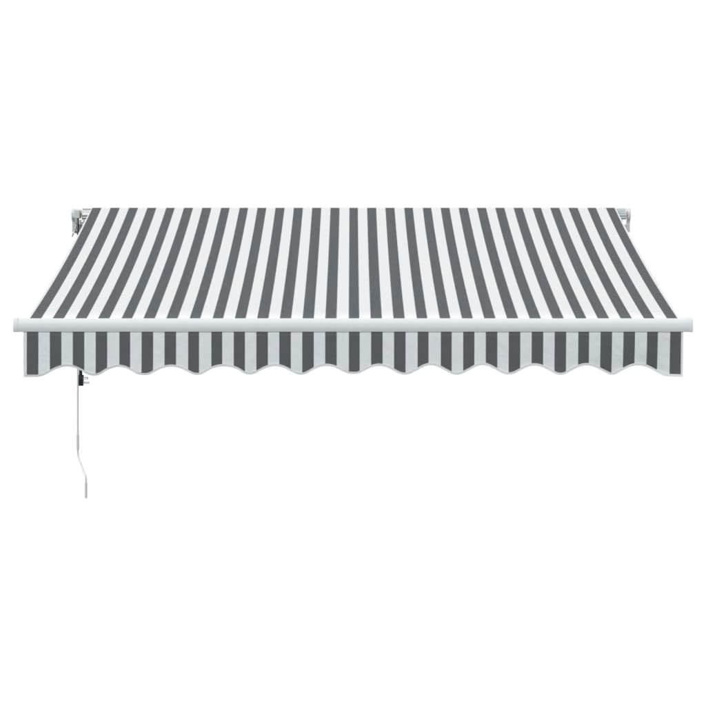 Festnight Store Banne Motorisé 3x2,5 Store banne Electrique avec Télécommande Auvent Rétractable à Bras Repliable pour Balcons Terrasse et Jardin-Anthracite et blanc-300 x 250 cm