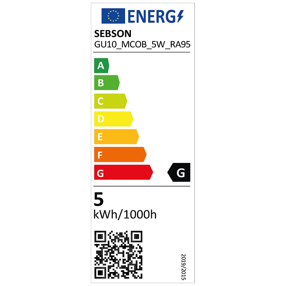 SEBSON GU10 LED Lampe 5W warmweiß - Ra 95 Serie + flimmerfrei - ersetzt 50W, 380lm 3000K 230V LED Leuchtmittel, ø50x54mm, nicht dimmbar, 20er Pack