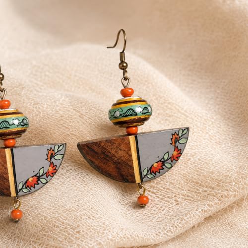 Image of Handcrafted Bohemian & Ethnic Earrings Collection for Women - Artistic, Nature-Inspired Statement Designs in Studs, Drops & Chandeliers