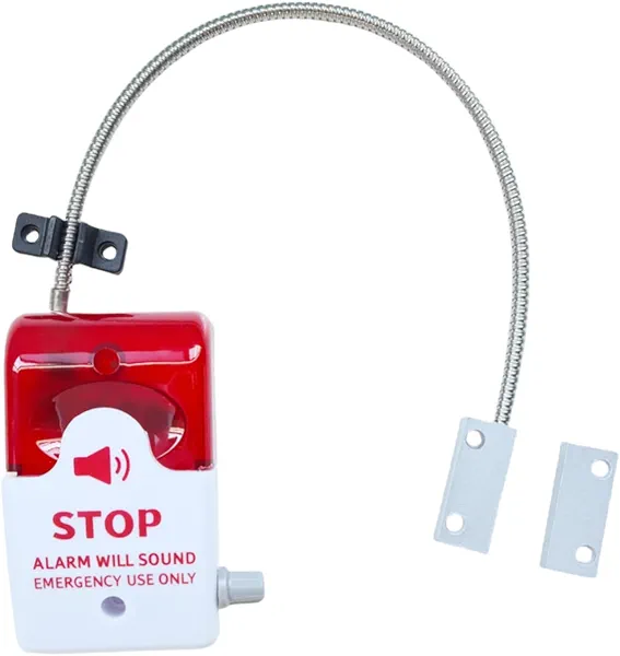 Exit Stopper Door Alarm with Alarm Sound Max. 110dB Adjustment Helps Prevent Unauthorized Exits or Entries Through Emergency Doors Loudness Ease of Installation Door Alert