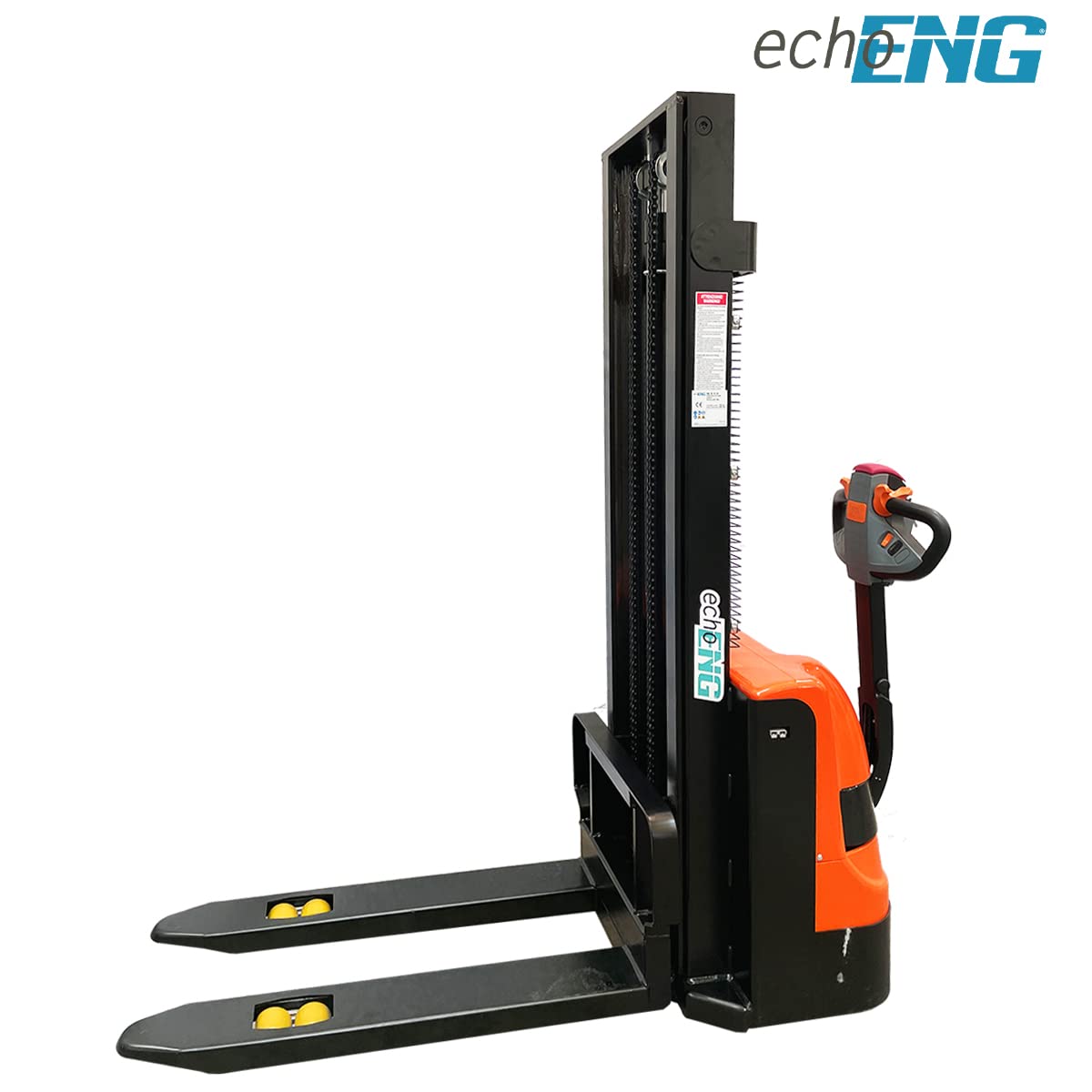 echoENG Carrello elevatore elettrico | Portata 1500 kg | Altezza di sollevamento 3000 mm | Ruote in PU | Lunghezza forche 1150 mm | Transpallet sollevatore elettrico per pallet | MA SL EL30