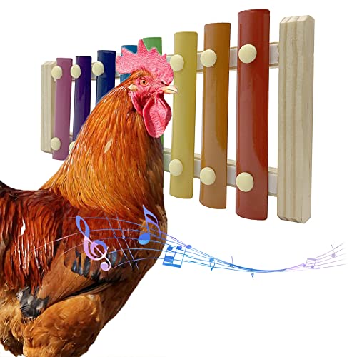 pologmase Hühner-Xylophon-Spielzeug für Hühner - Hühnerspielzeug aus Holz für Hühner Huhn | Hühnerstall Pickspielzeug… – Bild 4