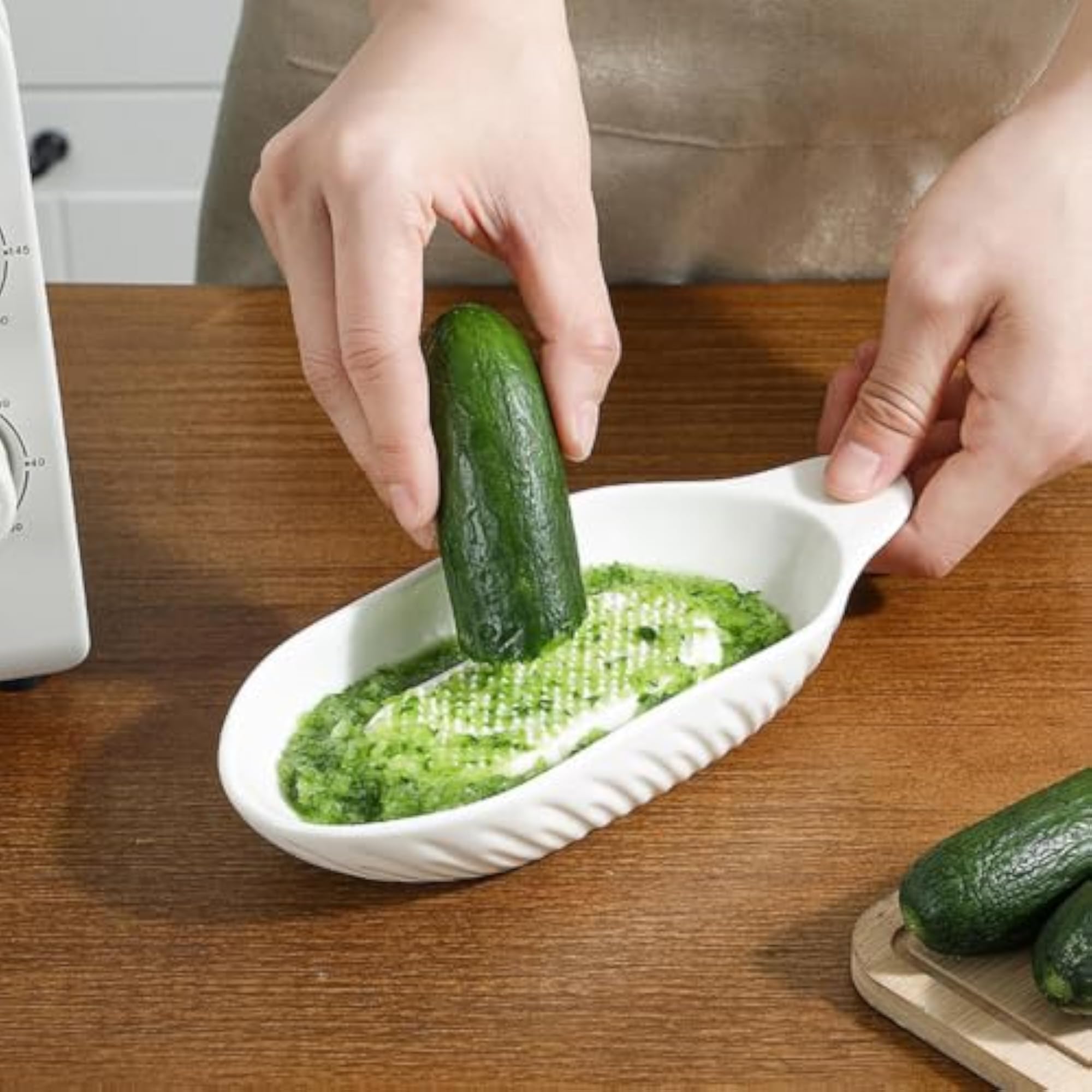 Ceramic Garlic Grinding Plate Kitchen Gadget