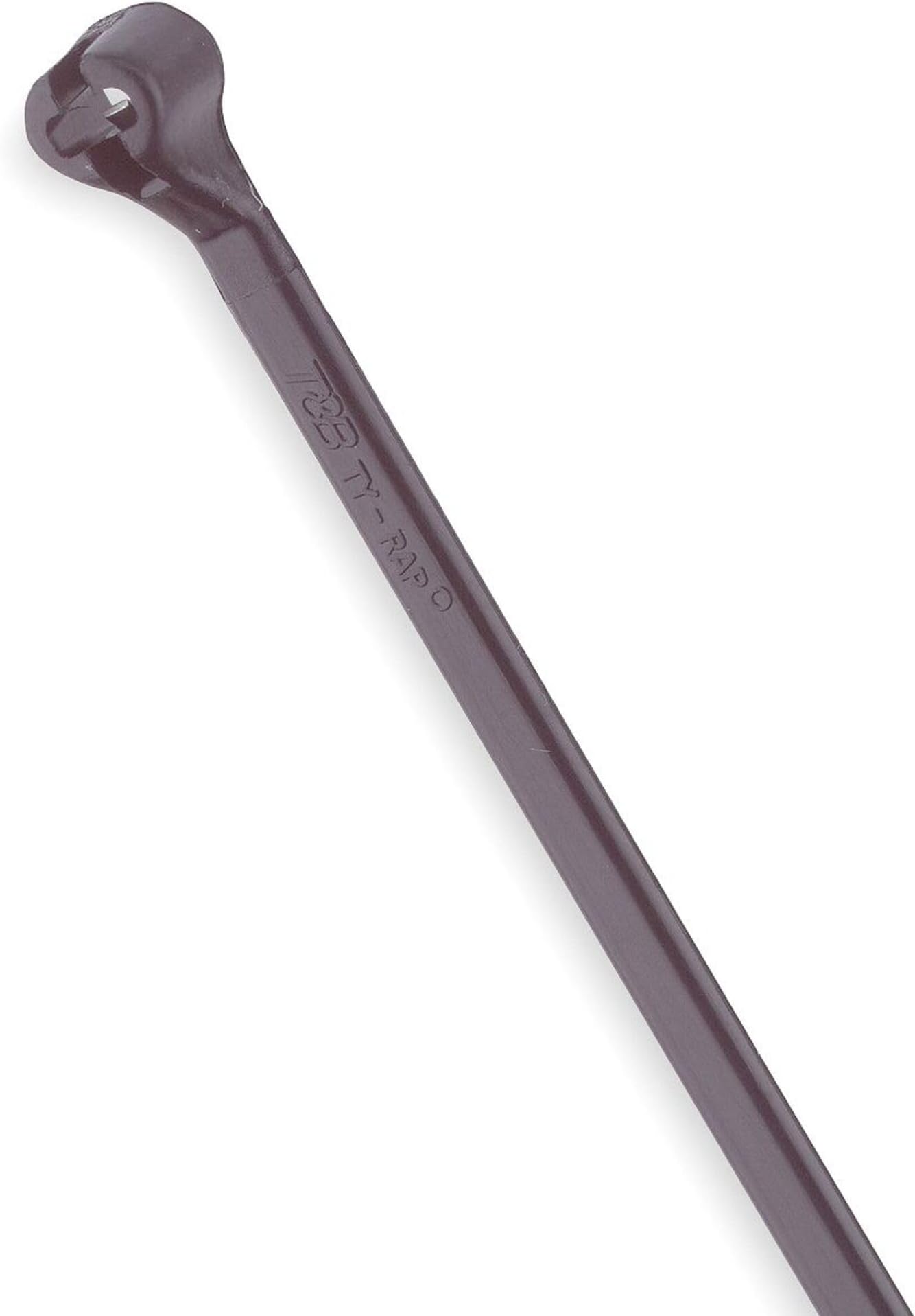 TY523MX Cable Tie 18lb 4" Ultraviolet Resistant Black Nylon with Stainless Steel Locking Device Distributor Pack (100 Pack)