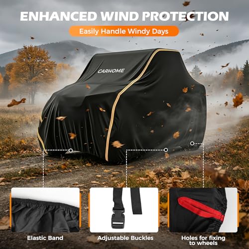 CarHome UTV Cover 600D Heavy Duty Waterproof Side by Side Cover 2-3 Seater by CARHOME - Used condition - Image 5