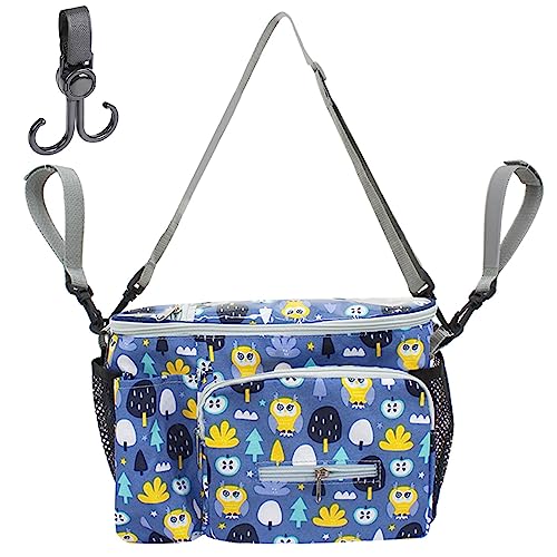 Image of TONINT Stroller cup holder,Stroller caddy organizer,Stroller bag,Stroller bag organizer,Baby stroller organizer bag,Stroller pouch,Fits Adjustable Stroller Caddy and Pet Stroller