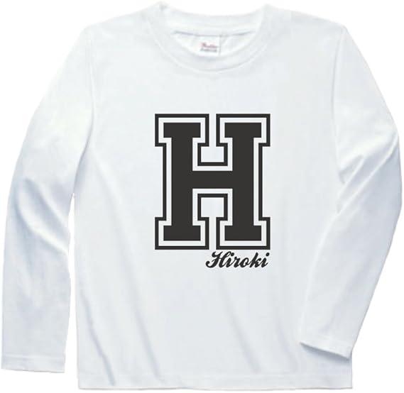 Amazon イニシャル 長袖 Tシャツ キッズ サイズ Kl365 おしゃれな 名前入り 子供服 Tシャツ カットソー 通販