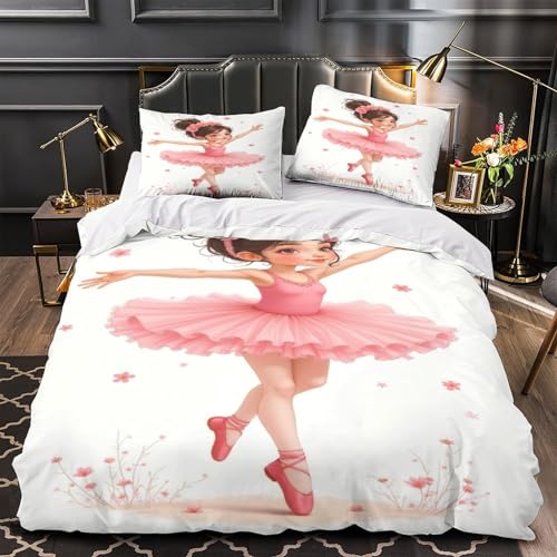 Housse de couette hypoallergique pour lit simple enfant motif danse - 2