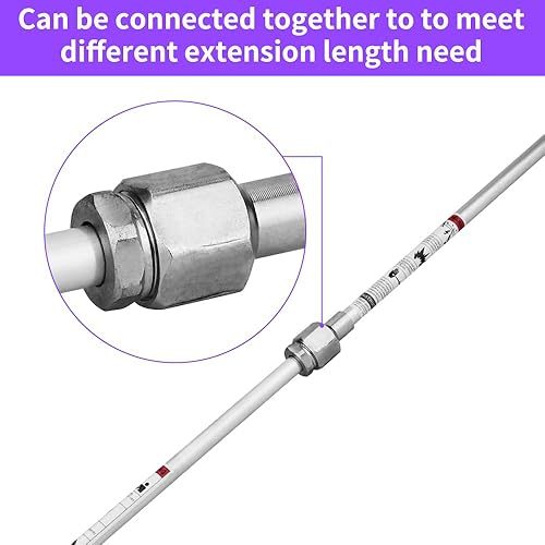 Miniatura 4 de Juego de 5 postes de extensión, extensiones de punta de pistola de pulverización sin aire, punta de pistola de pintura sin aire, para pistola de