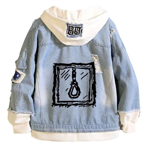 Image of KPOP Rapper Denim Jacket Jeans Love Printed Fashion Sport Hip Hop Hoodie