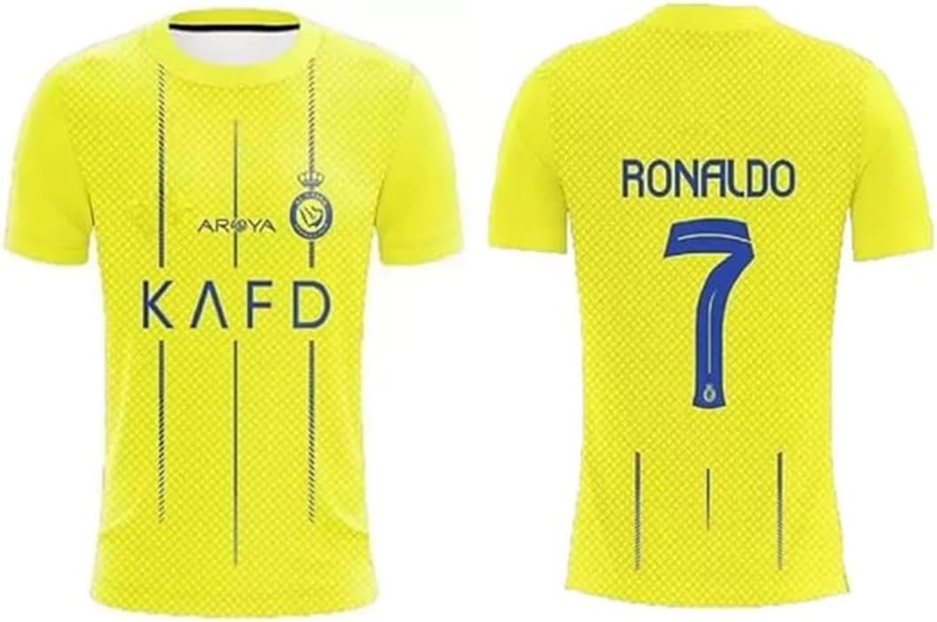 Sports Soccer New Nasser Yellow Back Jersey Tshirt 2023-2024 for Men & Boys
