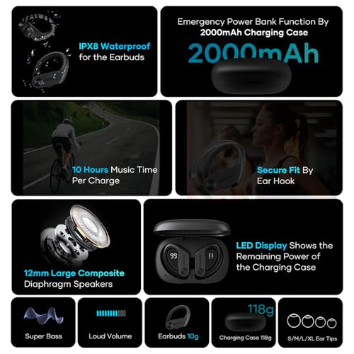Écouteurs sans fil étanches super basses XBuds 5 avec micro - 2