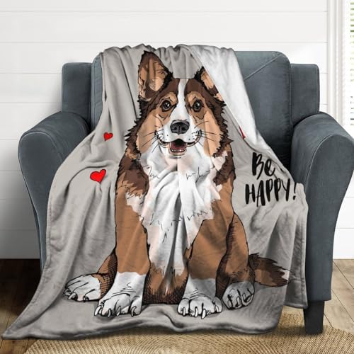 Plaid Corgi en flanelle douce pour soirée cocooning salon - 5