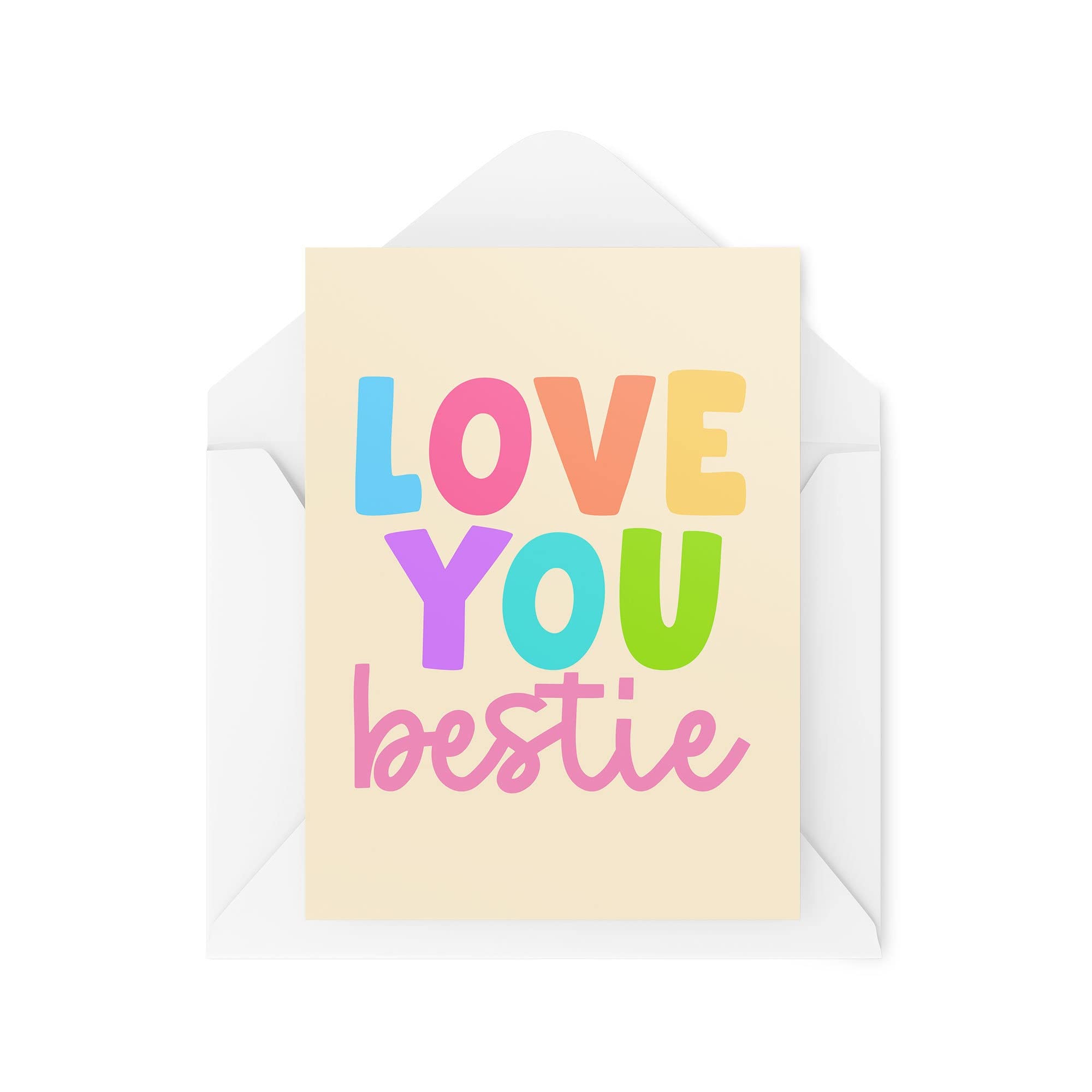 Funny Novelty Greeting Cards | Love You Bestie | Birthday Girlfriend Best Friend Thinking Of You Banter Funny Joke | CBH1291