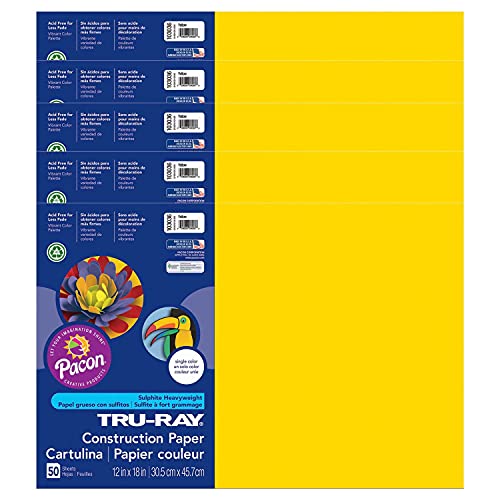 Tru-Ray® Construction Paper, Yellow, 12