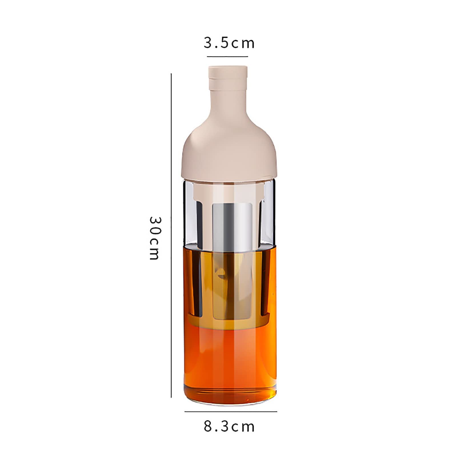 Kaffee Cold Brewer Cold Brew Kaffeekanne Glas Haushalt Früchtetee Cold Brew Flasche Eis Tropf Kaffeegerät Cold Brew Cup Einfach zu verwenden (Farbe: Braun, Größe: 1000 ml) (Weiß 1000 ml) The New