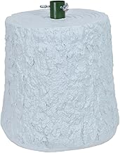 Base Stand for Christmas Tree 180 to 240 cm – Realistic Trunk Effect, Metal Base, Tree Stand, Decorations – Fixing Kit (White - 32 x 26 x 30 H cm)