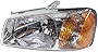 Evan Fischer Driver Side Headlight Compatible with 2000-2002 Hyundai Accent - HY2502123