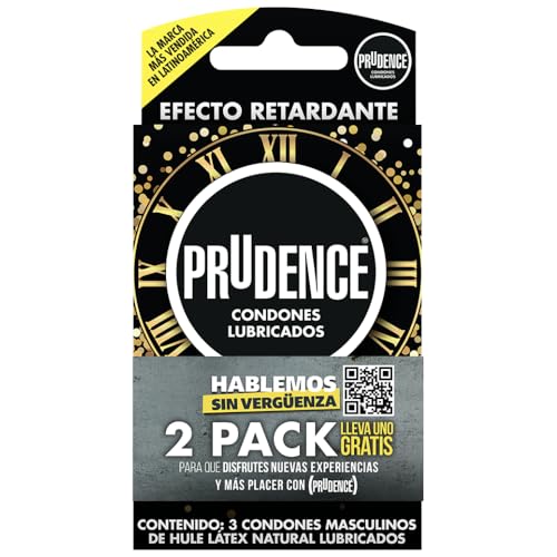 PRUDENCE Pack Condones Extra Time + ZERO Lubricados – Preservativos Masculinos...