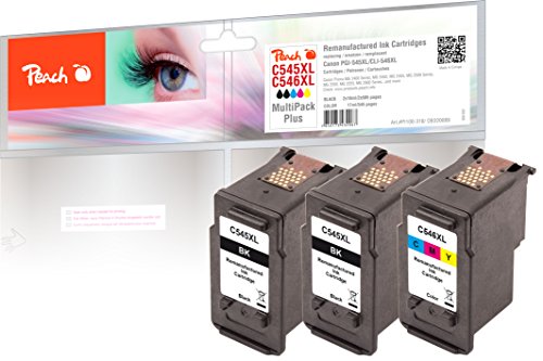 Peach C545/546 Spar Pack Plus Druckköpfe XL (2xBK, C) ersetzt Canon PG-545XL*2, CL-546XL, 8286B001*2, 8288B001 für z.B. Canon Pixma MX 495, Canon Pixma TR 4550, Canon Pixma MG 3050 Peach C545/546 Spar Pack Plus Druckköpfe XL (2xBK, C) ersetzt Canon PG-545XL*2, CL-546XL, 8286B001*2, 8288B001 für z.B. Canon Pixma MX 495, Canon Pixma TR 4550, Canon Pixma MG 3050