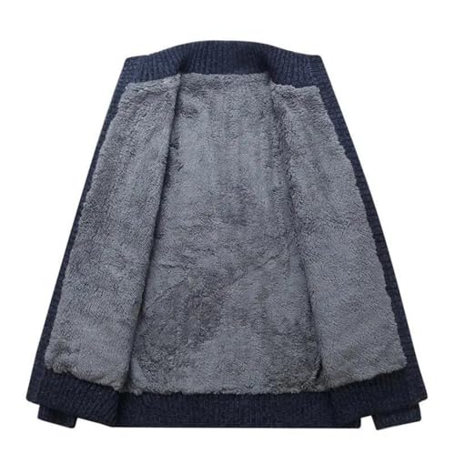 Kelsiop Men's Casual Fall Winter Knitted Stand Collar Cardigan Sweater Zipper Warm Long Sleeve Outerwear4