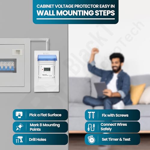 Image of Blackt Electrotech (BT41D): 16 /240V AC Programmable Daily /Weekly Digital LCD Display Control Counter /Time Timer Relay Switch: DIN Rail Type (Warranty 12 Months) (with Cabinet)
