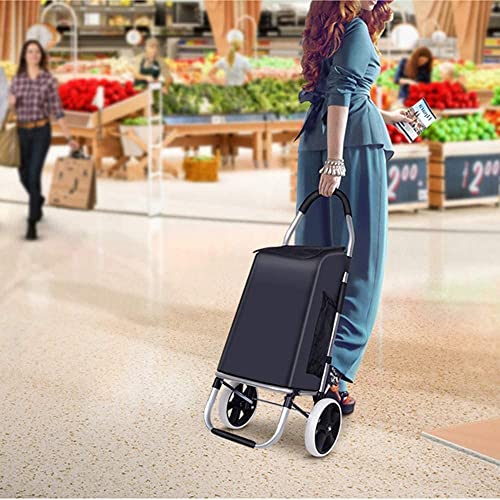 Einkaufstrolley Einkaufswagen, faltbar, tragbarer kleiner Anhänger, Aluminiumlegierung, Stange, 50 kg tragend, mit 41 l… – Bild 8