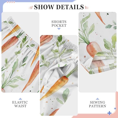 Pajama Bottoms, Pajamas Pant Watercolor Carrots Lounge Wear Casual Vegetables Sleep Long Pants Soft Pjs Sleepwear4