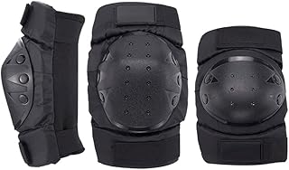 1 par de joelheiras e protetores de cotovelo para ciclismo, bicicleta MTB, equitação, suporte de joelho, almofadas protetoras, protetores de joelho para esportes ao ar livre