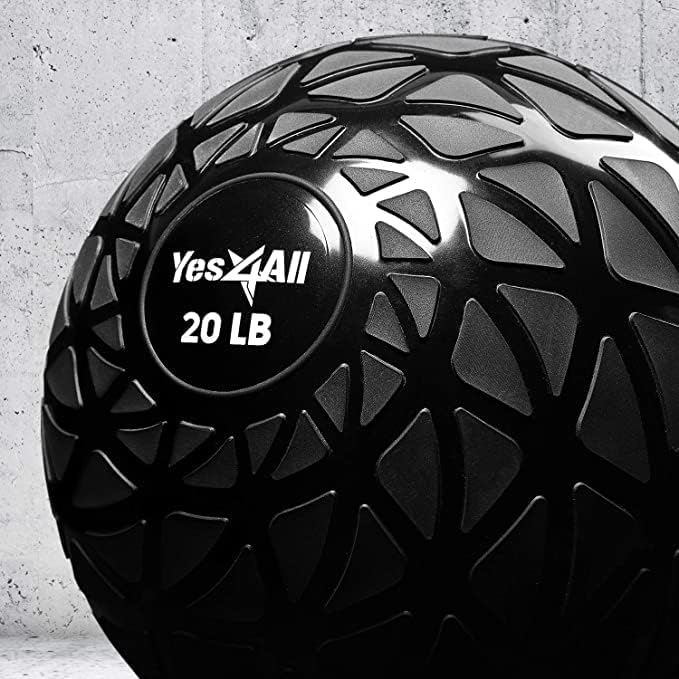 Miniatura 7 de Yes4All Slam Balls, 10-40lb Weighted Ball Weight, Durable PVC Sand Filled Workout Dynamic Slam Ball for Core Strengthen