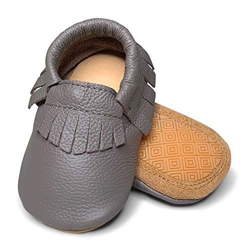 Lucky Love Infant Boy Shoes for 12-18 Months Baby Leather Moccasins