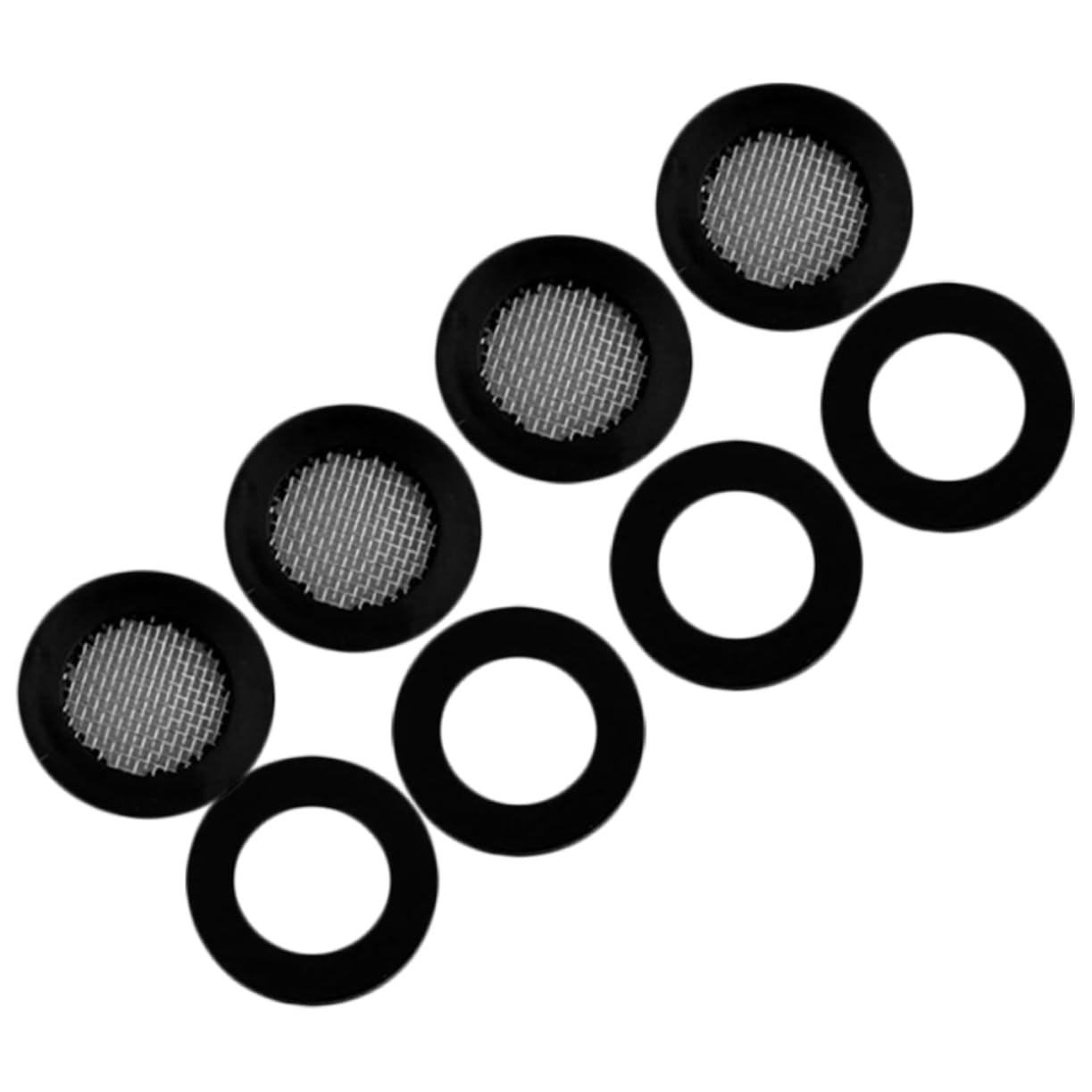 ORFOFE 4Sets Shower Head Filter Screen Washers Gaskets Compatible with Handheld Fixed Shower Heads for Leak Prevention Soft Water Flow Easy Installation