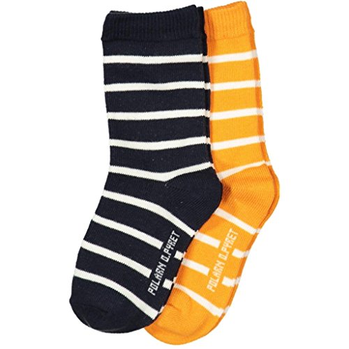 POLARN O. PYRET 2-PACK SIGNATURE STRIPE ECO SOCKS (BABY) - 9-12 months/Dark Sapphire
