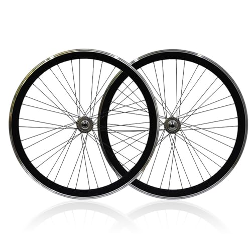 Paire De Roues pour Vélo À Pignon Fixe 700C 40mm Vélos À Vitesse Unique/Fixie Roues Avant Et Arrière Alliage D'aluminium Frein V-Brake 32H/36H Moyeux F100MM/R120MM...
