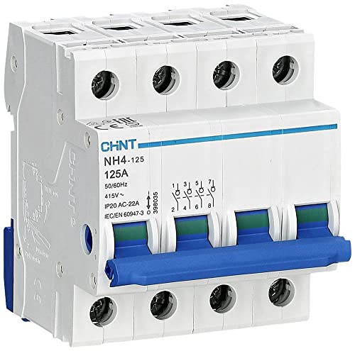 Interrupteur sectionneur Chint NH4 isolateur tétrapolaire pour coupure générale de tableau 100A