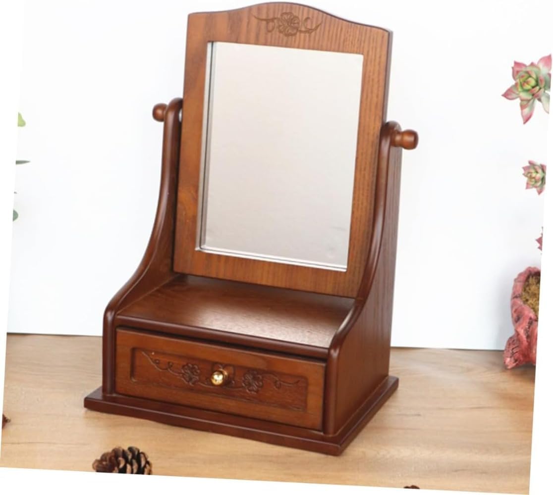 Queeninget复可能なメイクアップミラー精な多機能テーブルミラーやに [並行輸入品]