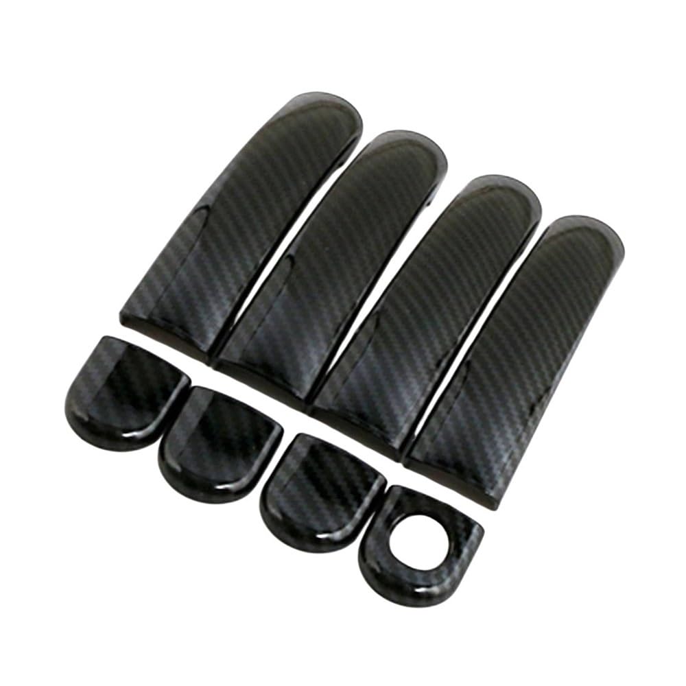 Ymyyqw 1 Keys Hole Handle Car Outer Door Handle For Golf Mk4 Mk5 2000-2008 Car Carbon Fiber Printed Exterior Side Door Handle Cover Bowl Trim Moulding Bezel
