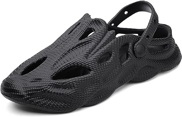 Kraasa Mens Clogs Athletic Sports Sandal with Adjustable Back Strap, Comfort Walking Mules with Indoor Outdoor Anti-Skid Sole for Men Black UK 9 (B0D2XJVW33) Amazon Price History, Amazon Price Tracker