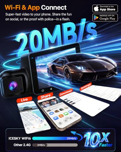 Icesky 4K Dash Cam 4 Channel