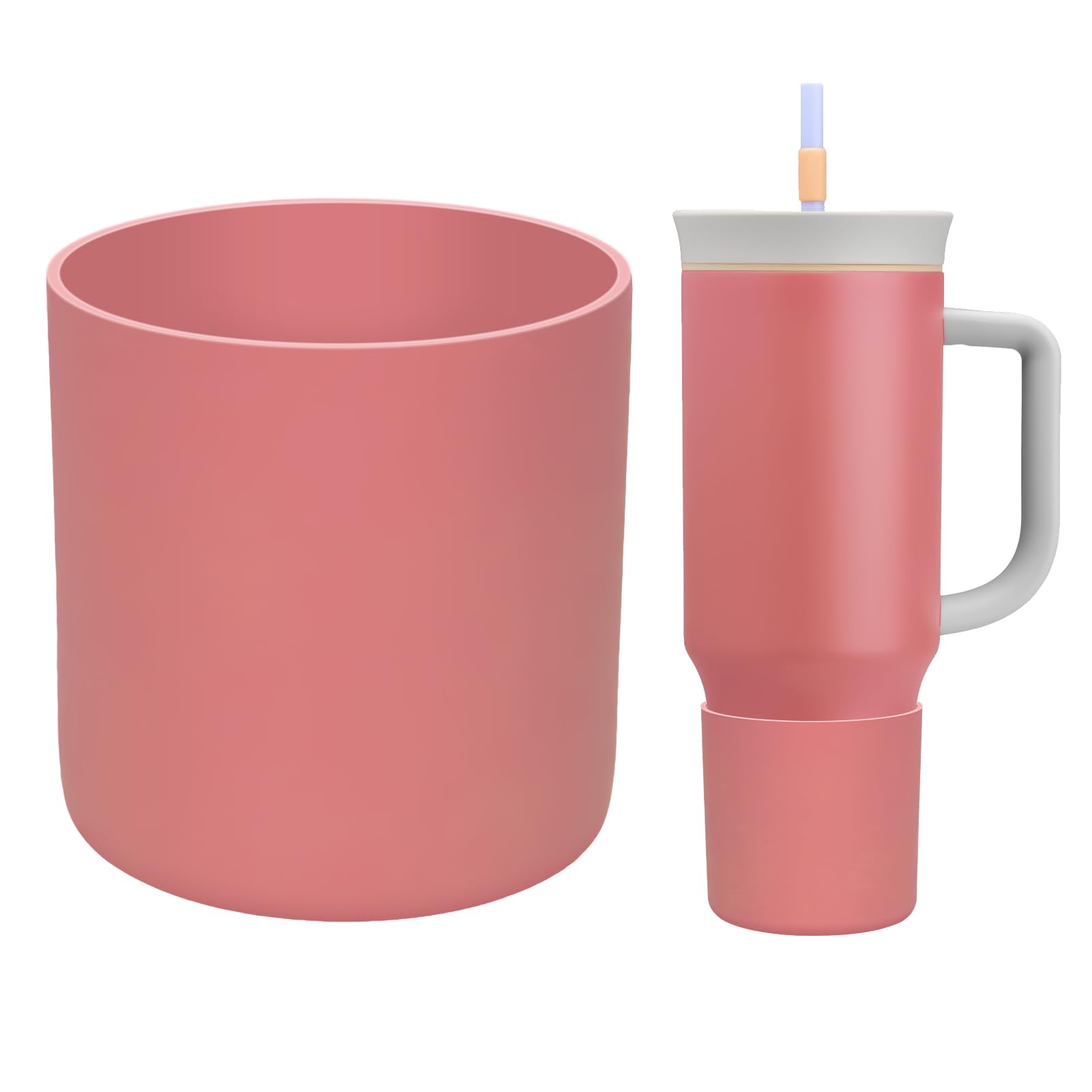 BKBY Silicone Boot Compatible with Owala 24oz/40oz Tumbler with Handle, Higher Anti-Slip Protective Sleeve Bottom Bumper Protector for Owalaa Travel