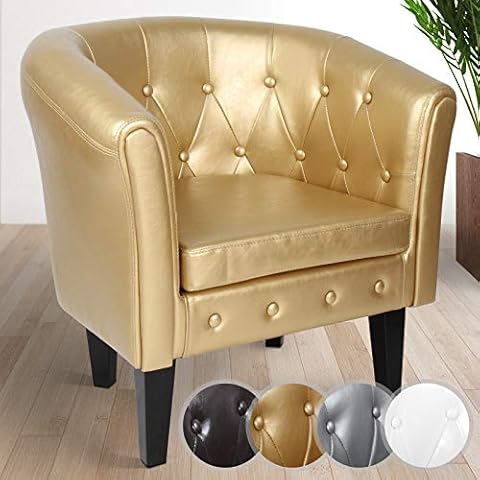 Sillón Chesterfield MIADOMODO, Butaca de Piel Sintética Cover