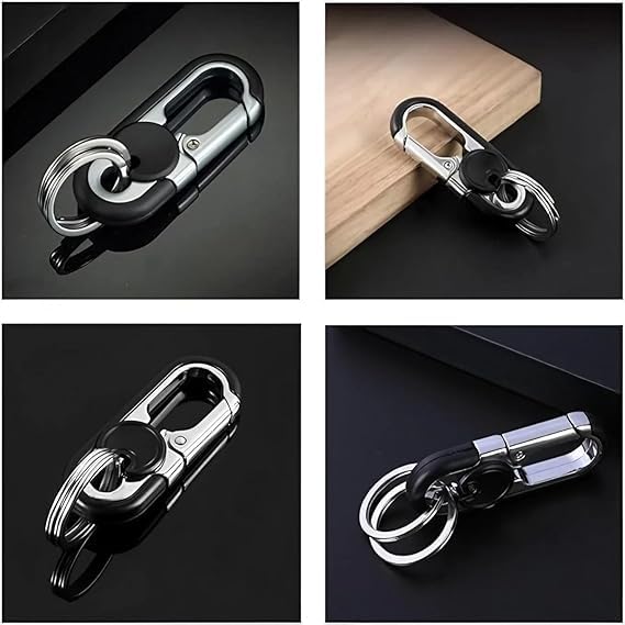 Image of BIRDLINE Multifunctional Car Keychain for Men & Women - Metal Key Ring, Durable, Stylish & Versatile Key Holder for Car, Bike, Bags & Gifts - Sleek Modern & Classic Design.