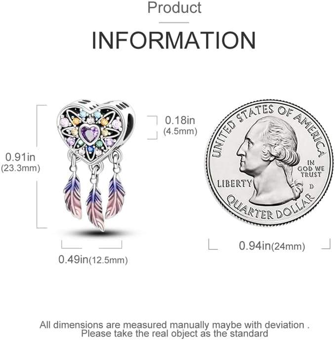 LNQOBU 925 Sterling Silver Charms for Bracelets Necklaces,5A Cubic Zirconias Evil Eye Dangle Beads Charms Jewelry Gift for Women (With one Spacer Beads Charms) - Image 4