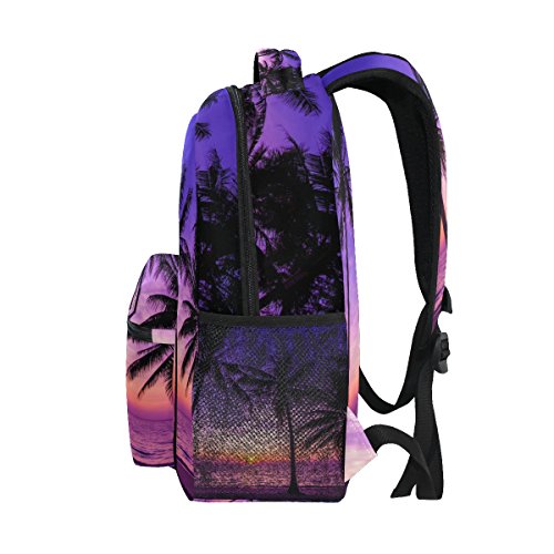 TropicalLife Hawaiian Palm Tree Ocean Theme Backpacks Bookbag Shoulder School Computer Hiking Gym Travel Casual Travel Daypack4