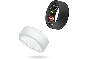 Oura Ring 3rd Gen Compatible Silicone Ring Cover (Black+Transparent)