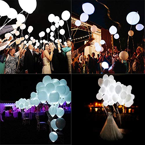 Led Light Up Balloons, 50 Pack White Party Led Balloons, 60 Led Lights For Party Birthday And Wedding Decoration (White Balloons White Lights) #TOP5