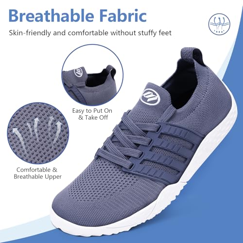 Image of Hike Barefoot Shoes Wide Toe Box Shoes for Women Men Footwear, Minimalist Zero Drop Non-Slip Walking Sneakers, Lightweight Comfortable Casual Shoe Training Running Gym Fashion Sneakers