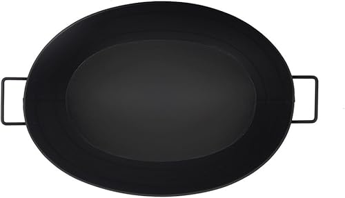 Miniatura 8 de Achla Designs - Bañera de acero galvanizado ovalada negra