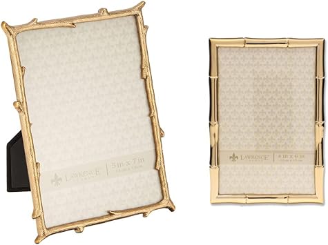 Lawrence Frames Gold Metal Picture Frames with Branch and Bamboo Designs