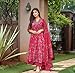 Liva Fashion Indian Women's Rayon Viscose Anarkali Printed Kurta with Pant and Dupatta Set (CIA PINK-LFN_3XL_Pink)